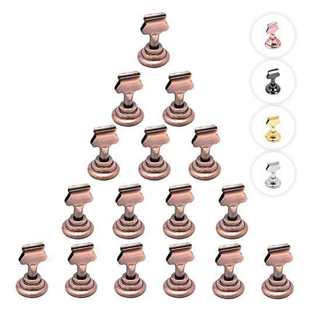 Urban Deco 16PK Table Number Holders Place Card Holders 1.7 Inch Table Card Holders Steel Card Holders for Photos, Food Signs, M