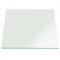 Fab Glass and Mirror 14 Inch Square 3/8 Thick Flat Polished Tempered Radius Corners Glass Table Top, 14, Clear