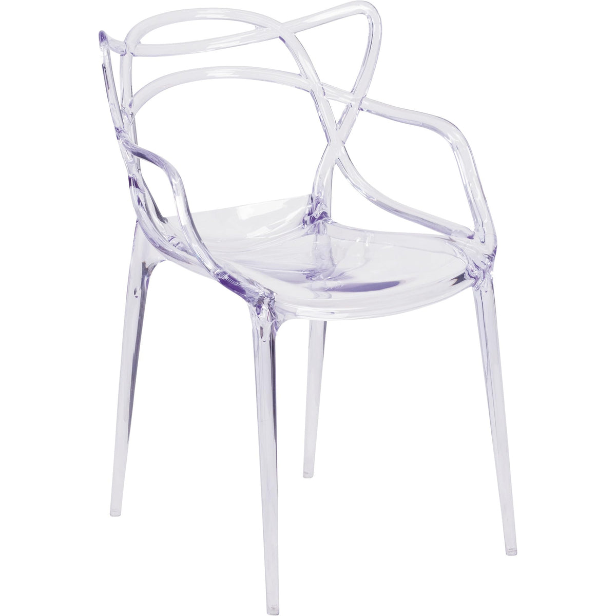 Flash Furniture Nesting Series Transparent Stacking Side Chair