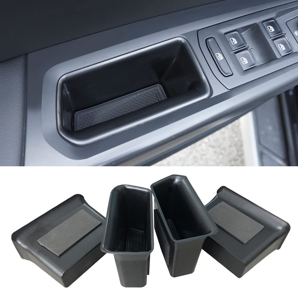 Vesul 4Pcs Door Organizer Storage Tray Compatible With Vw Atlas 2018 2019 2020 2021 2022 2023 Atlas Cross Sport Grab Tray Armres
