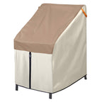 Porch Shield Patio Stackable Chair Covers - Waterproof Outdoor Stack Of Chair Cover - 27W X 33D X 46H Inch, Light Tan & Khaki
