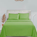 Clara Clark Bed Sheets, Premier 1800 Series 4 Piece Bed Sheet Set, Deep Pocket, Wrinkle, Fade, Stain Resistant, Luxury Soft Bedding Sheets & Pillowcases, California King, Garden Green