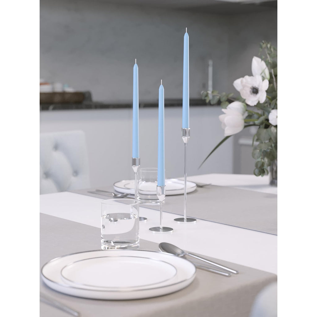 Candwax 10 Inch Taper Candles Set Of 12 - Dripless Taper Candles And Unscented Candlesticks - Perfect As Dinner Candles And Hous