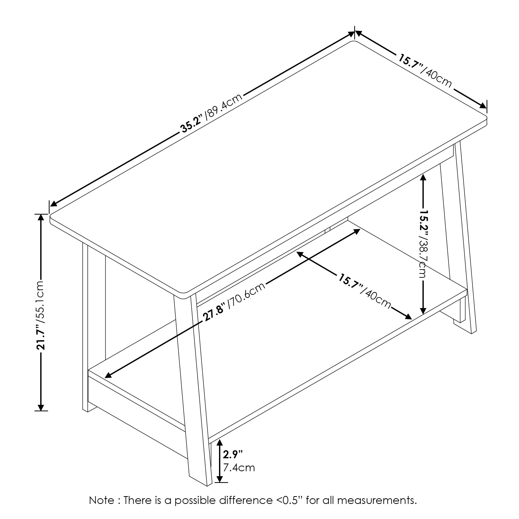 Furinno Beginning TV Stand, Espresso