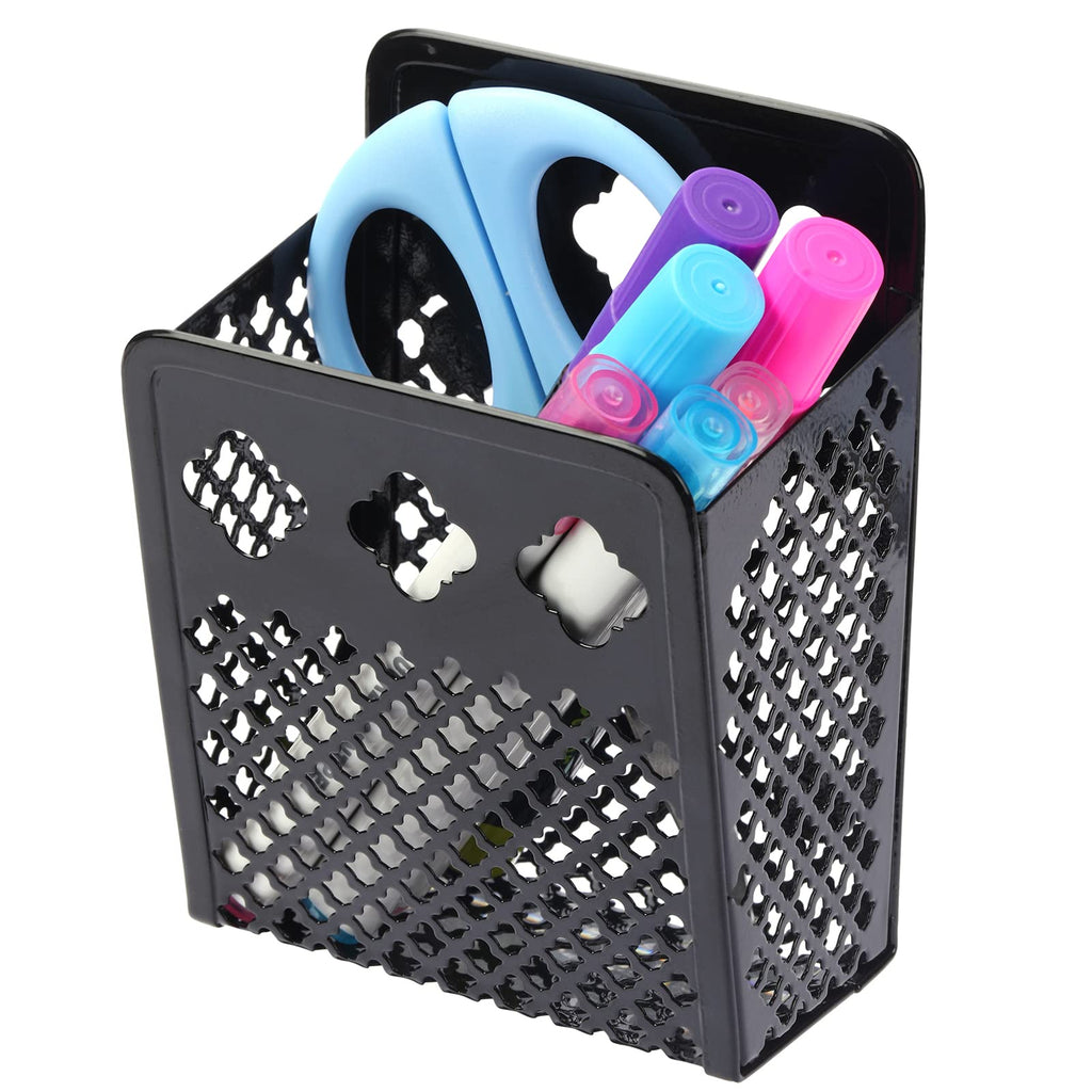 Magnetic Pencil Holder - Magnetic Locker Organizer, 1 Pack Pen Holder Locker Accessories For School And Office (1 Basket Black)