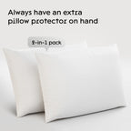 Niagara 2 Pack Of Pillow Protectors With Zipper, Queen Size, Effective Dust Protection, Quiet, Stay In Place Pillow Covers, Brea