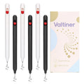 Valtiner 6Pcs Cute Rotatable Gel Pens, 0.5 Mm Fine Point Cs Pen Tip, Quick Dry Black Gel Ink Pen For Note Taking, Smooth Writing