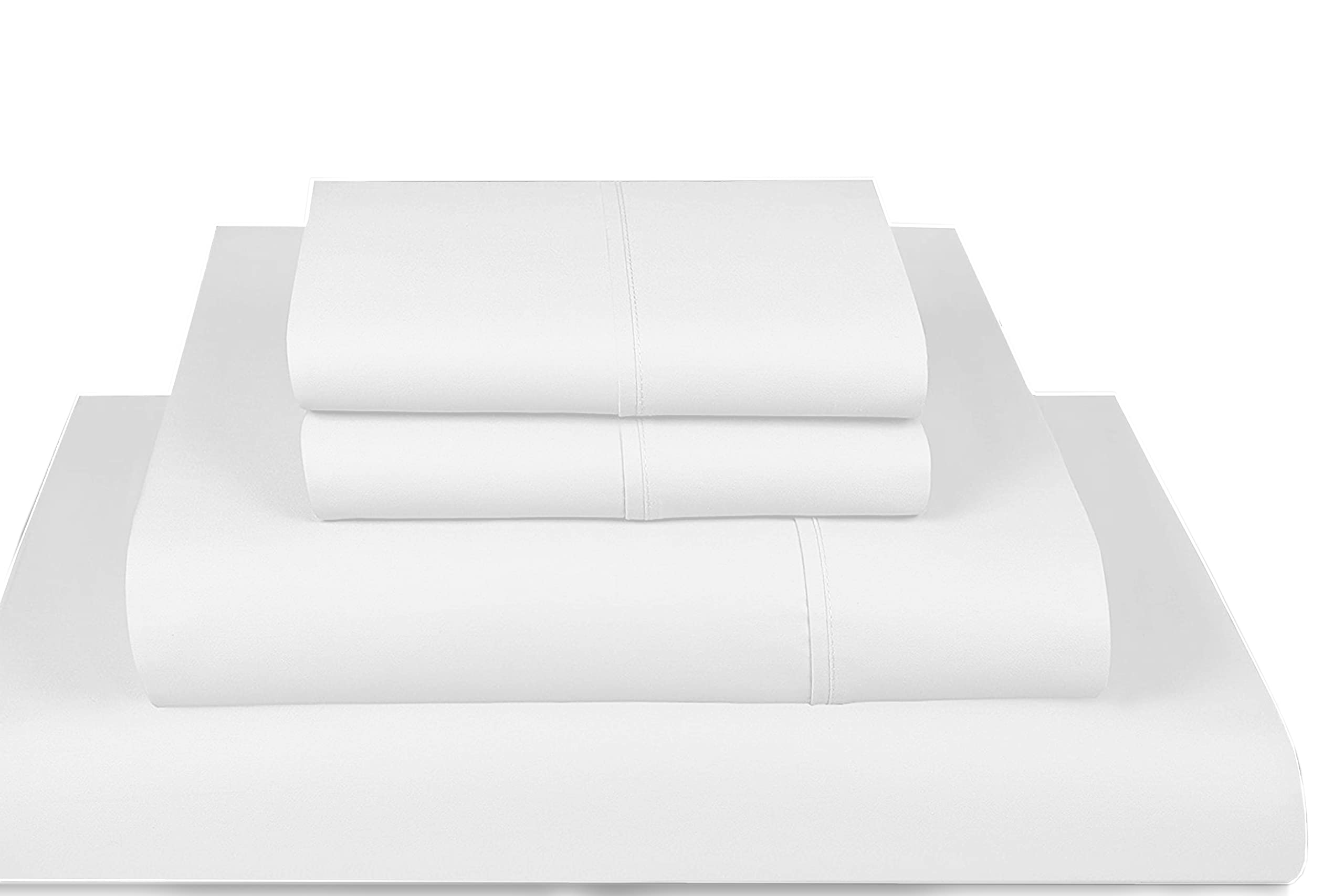 High Thread Count Sheets Full Size 4 Piece 1000 Thread Count Hotel Luxury 100% Egyptian Cotton Deep Pocket Solid Pattern 1 Flat,