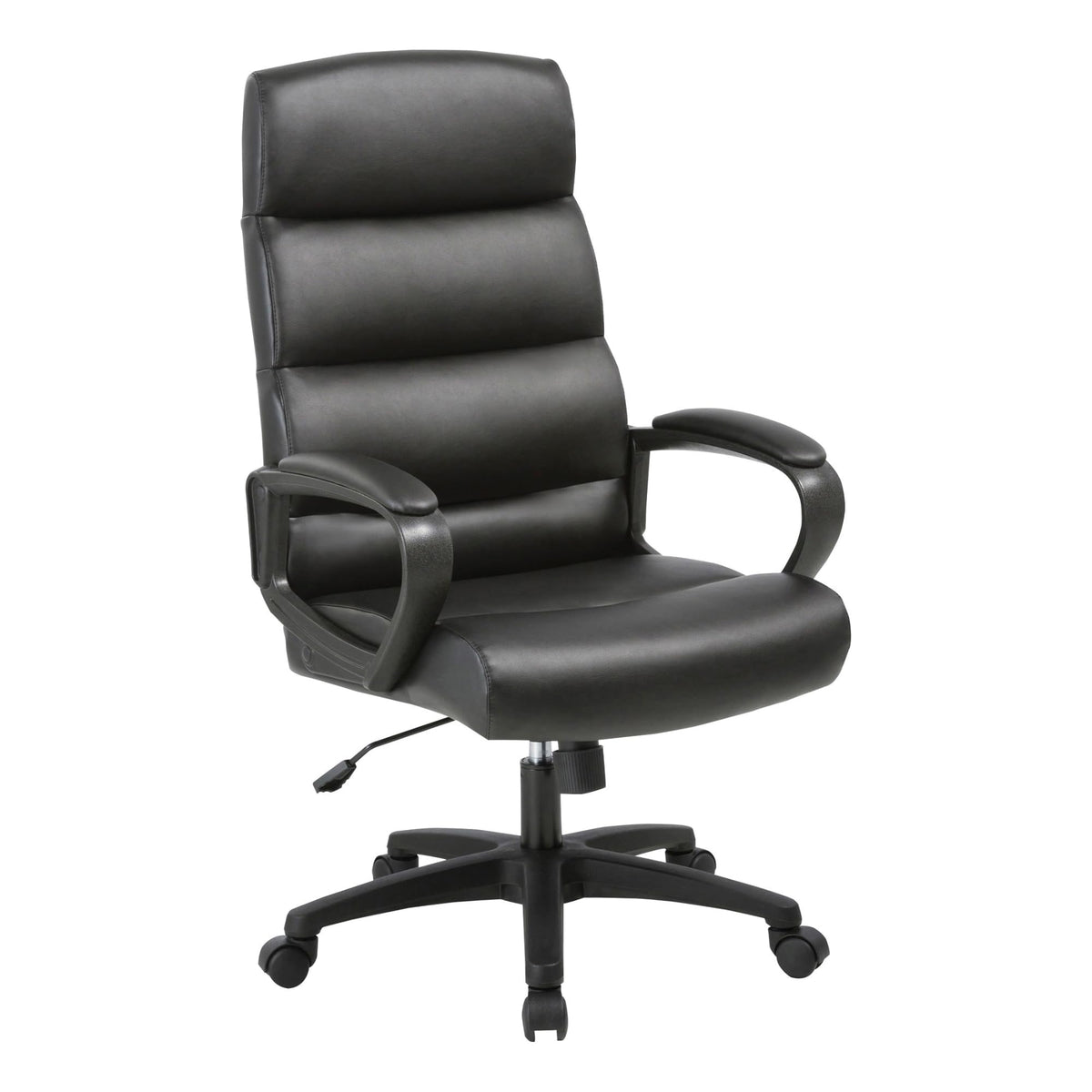 Lorell Soho High-Back Leather Black Executive Chair