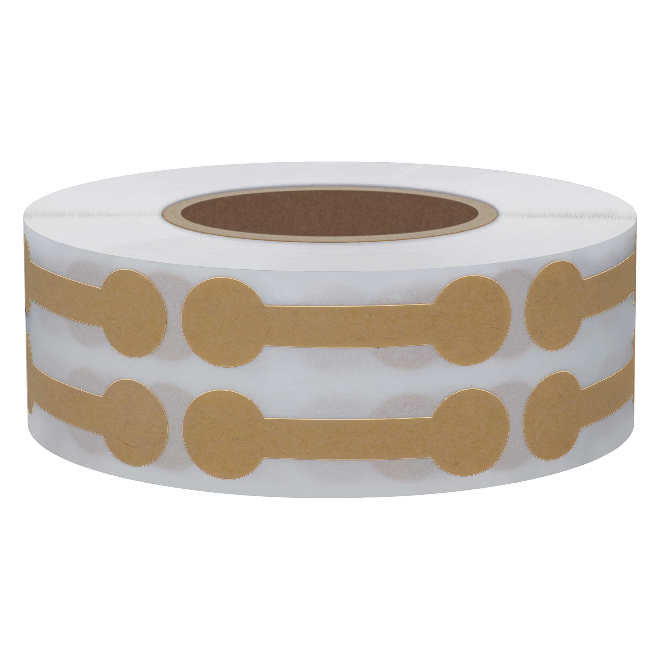 Hybsk 1000Pcs Jewelry Price Tags Merchandise Barbell Price Stickers Jewelry Size Identify Labels(Kraft Paper)