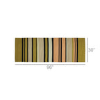 HomeRoots 3' X 8' Multicolored Stripes Runner Rug