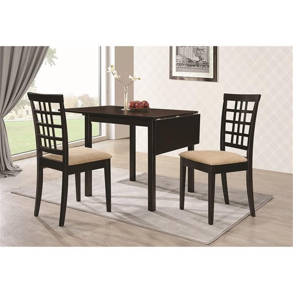Coaster Furniture Kelso Lattice Back Tan (Set of 2) Dining Chair 17.25" D x 20.5" W x 37.5" H Peat Cappuccino 190822