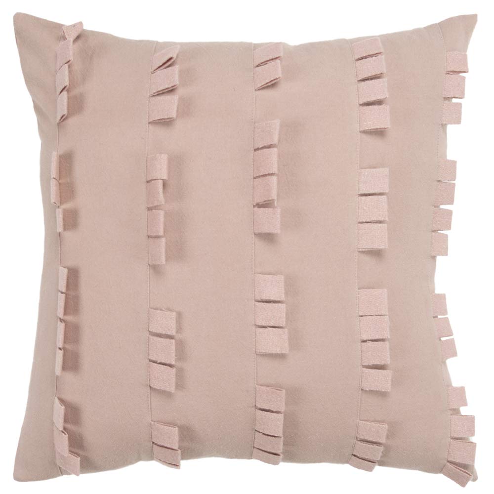 Rizzy Home Donny Osmond Stripe 20" X 20" Cotton Canvas Pillow Cover In Blush