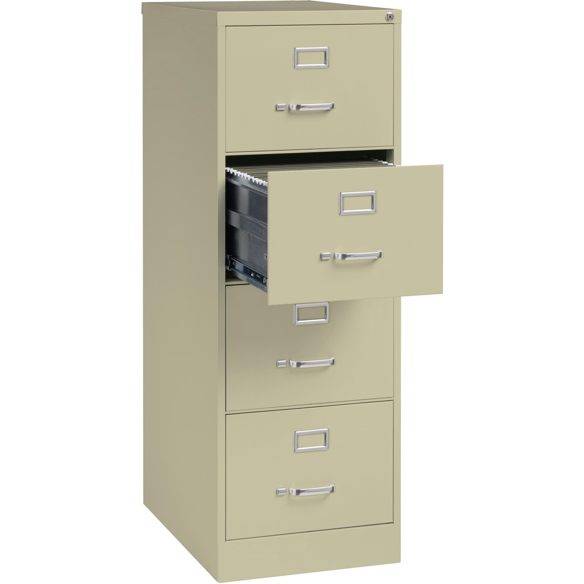 Lorell 4-Drawer Vertical File, 18 by 26-1/2 by 52-Inch, Putty