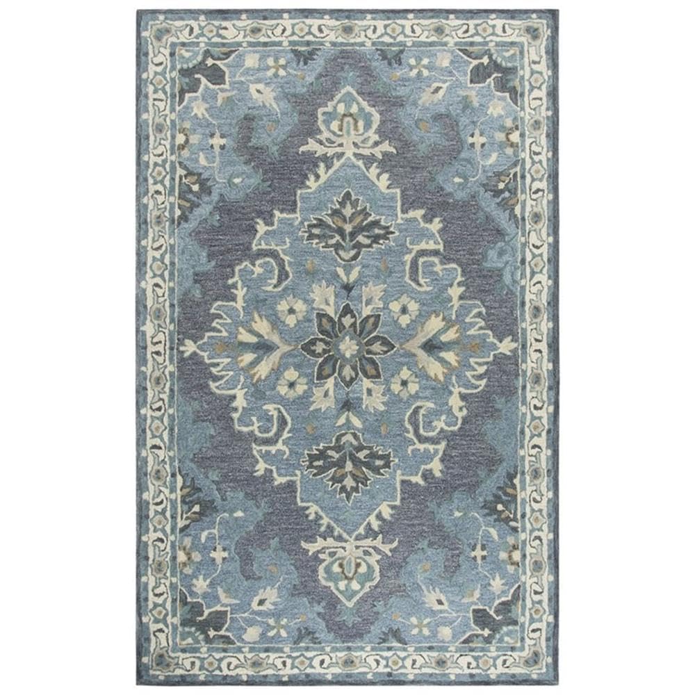 Rizzy Home Alora Decor Cascade 5' X 8' Medallion Dk Gray/Blue Gray/Natural/Ivory Area Rug