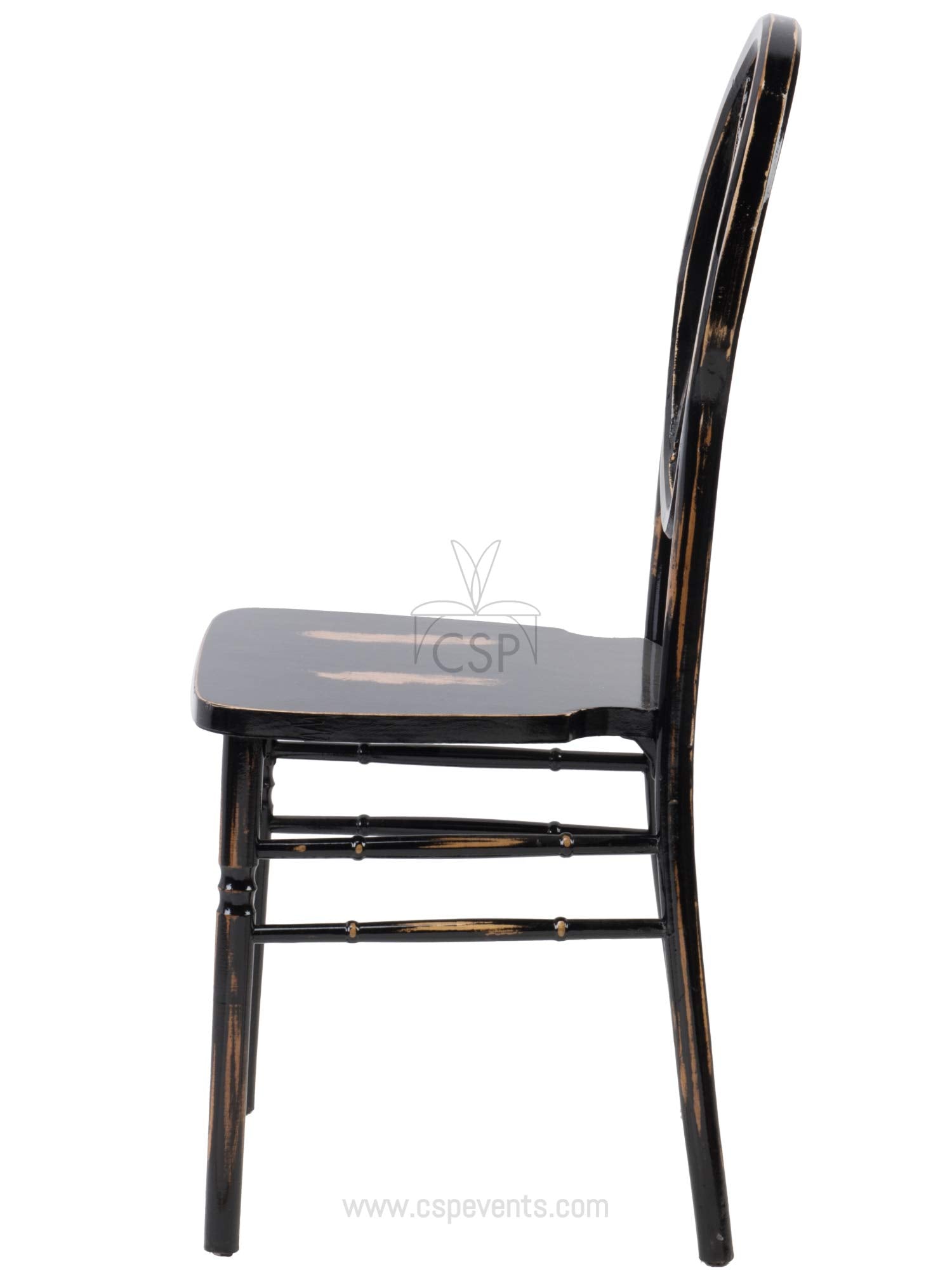 Commercial Seating Products Sandglass Lime Black Wood Chairs, 1-Pack