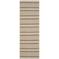 SAFAVIEH Courtyard Collection Runner Rug - 2'3'' x 16', Brown & Bone, Stripe Design, Non-Shedding & Easy Care, Indoor/Outdoor & 
