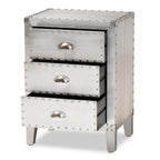 Baxton Studio Claude 17.72-inch W x 13.78-inch D End Table, Silver (160-10250-HiT)