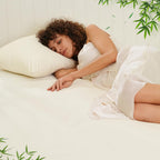 Phf 100% Rayon Derived From Bamboo Cooling Fitted Sheet Queen Size For Hot Sleeper,16'' Deep Pocket,2.5Cm Wider Strong Elastic B