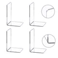 Cy Craft 4 Pieces Bookends,Clear Acrylic Bookends For Shelves,Heavy Duty Book Ends And Desktop Organizer,Book Stopper For Books/
