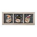K KILIPES Christmas Snowman Wood Hanging Sign Wall Decor Decorative Snowman Ornament Christmas Wooden Plaque Xmas Holiday Rustic
