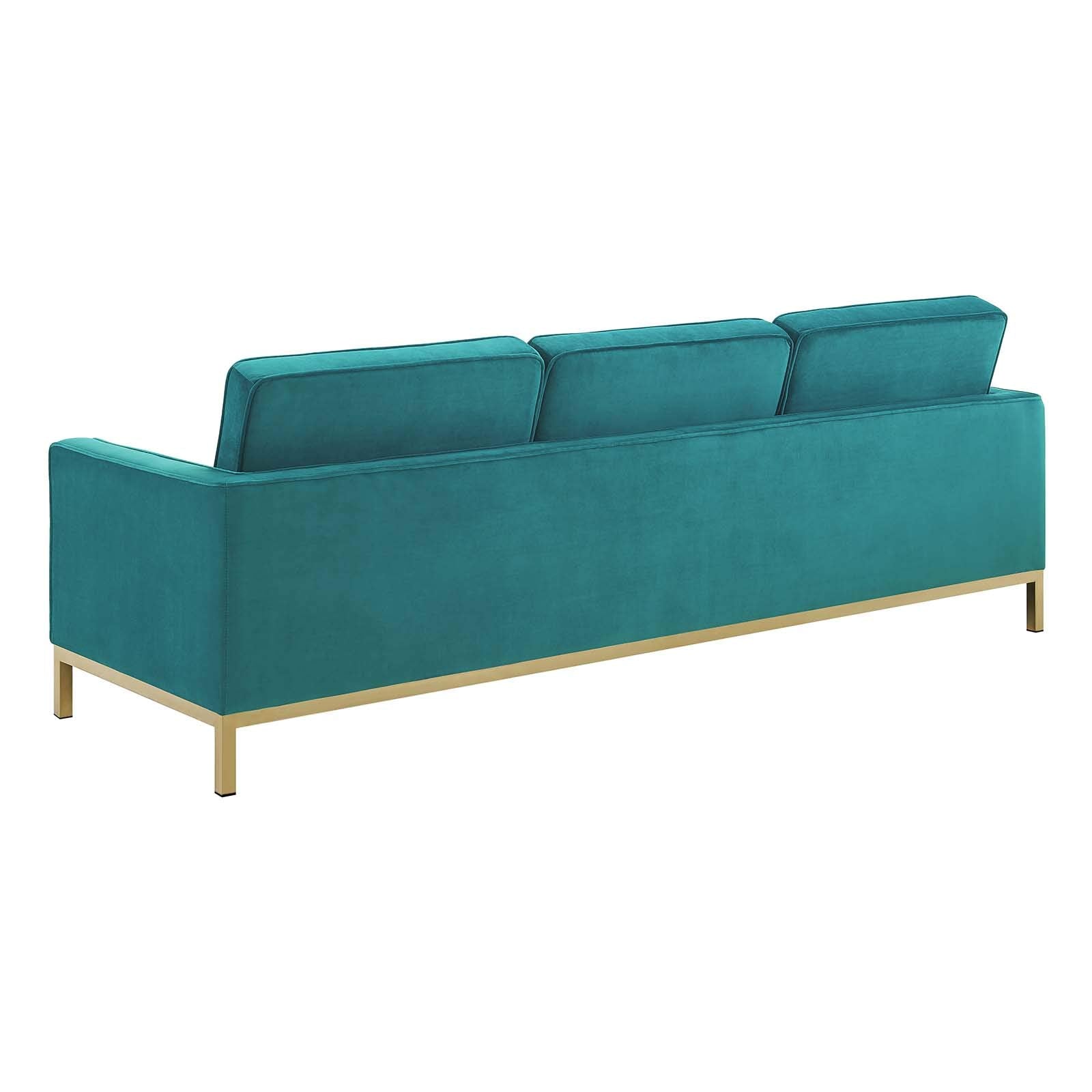 Modway Loft Set, Gold Teal