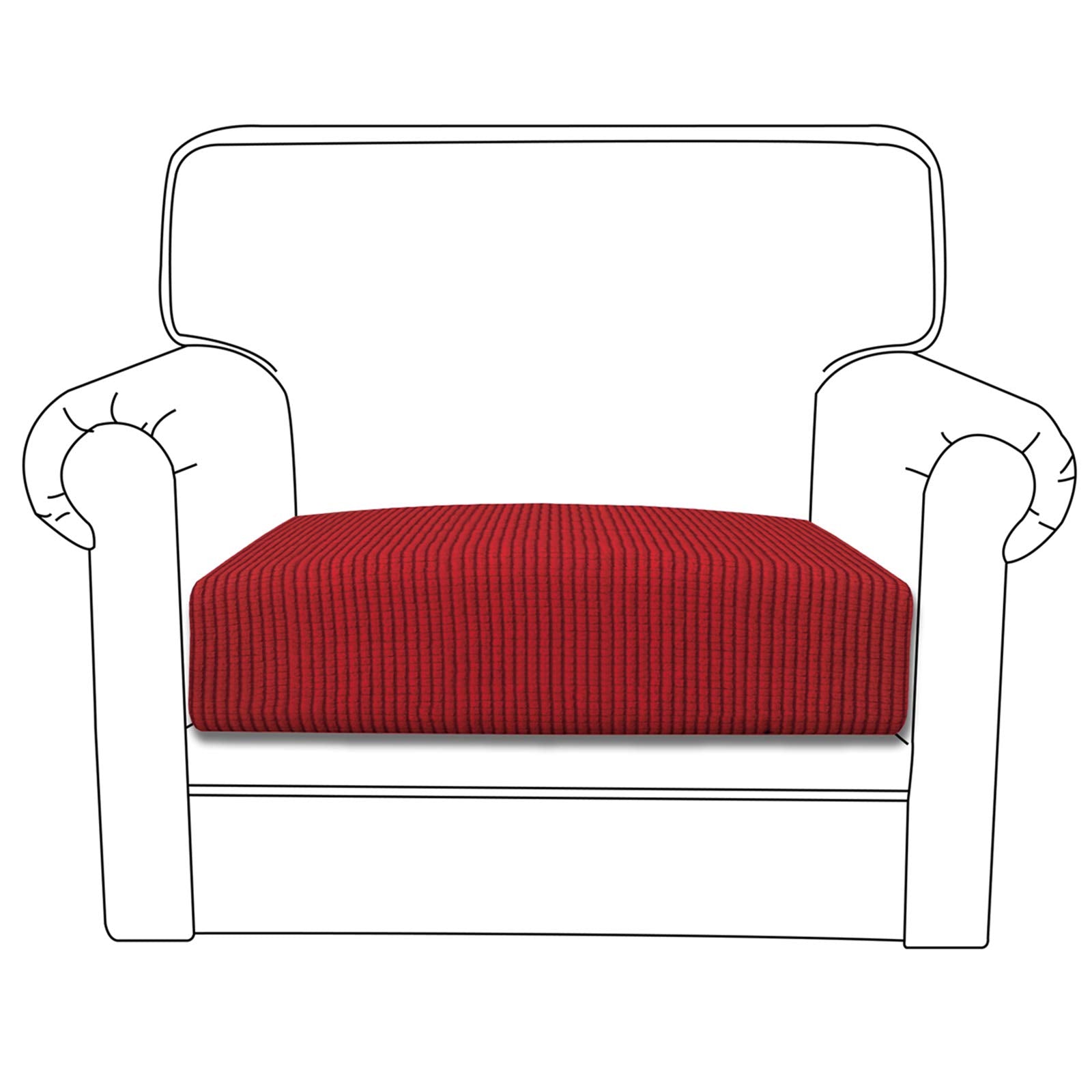 Easy-Going Stretch Chair Cushion Cover Sofa Cushion Furniture Protector Sofa Seat Sofa Slipcover Sofa Cover Soft Flexibility Wit