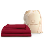 Good Sleep Egyptian Cotton Luxury Sheets - Full Size, 4Pc, 1000 Tc, Deep Pocket, Burgundy