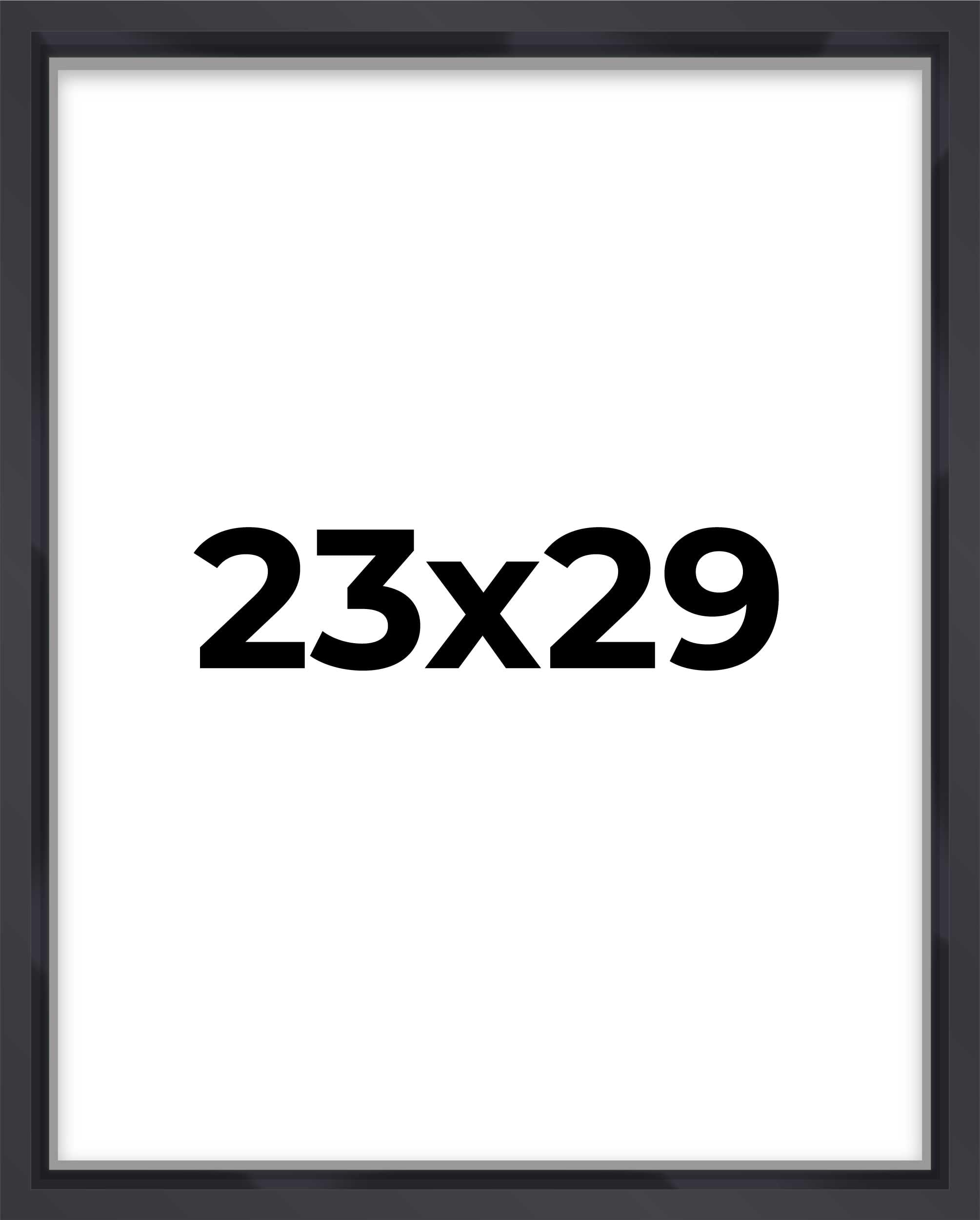23x29 Shadow Box Frame Contemporary Black | 1'' Depth of Usable Space| Interior Size 23x29 or 29x23 Inches| UV Resistant Acrylic