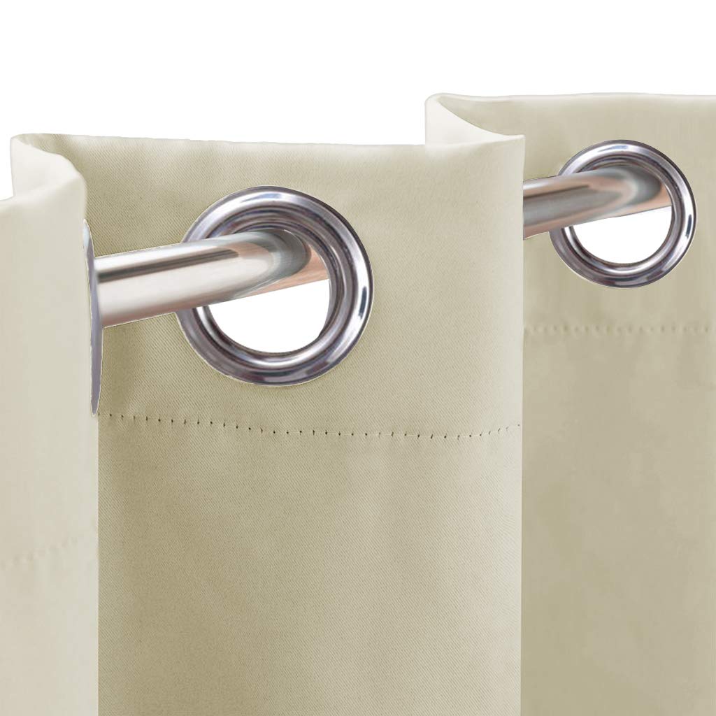 Ryb Home Blackout Curtain Tiers - Thermal Insulting Half Window Decor For Bedroom Bathroom Kitchen Kids Nursery Privacy Drapes,