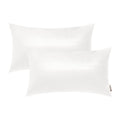 BRAWARM White Leather Throw Pillows 12 X 20 Inches, Snake Leather Pillow Covers Pack of 2, Faux Leather Decorative Lumbar Pillow