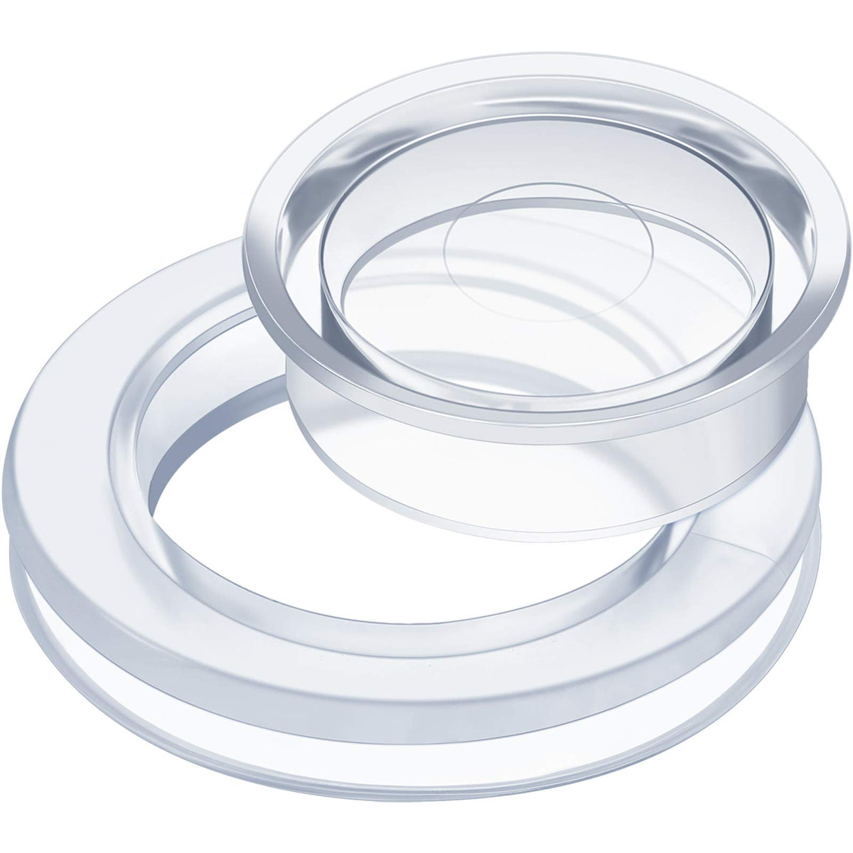 2 Inch Patio Table Umbrella Hole Ring With Cap Set Silicone Transparent Umbrella Thicker Hole Ring Plug And Cap Set For Outdoor