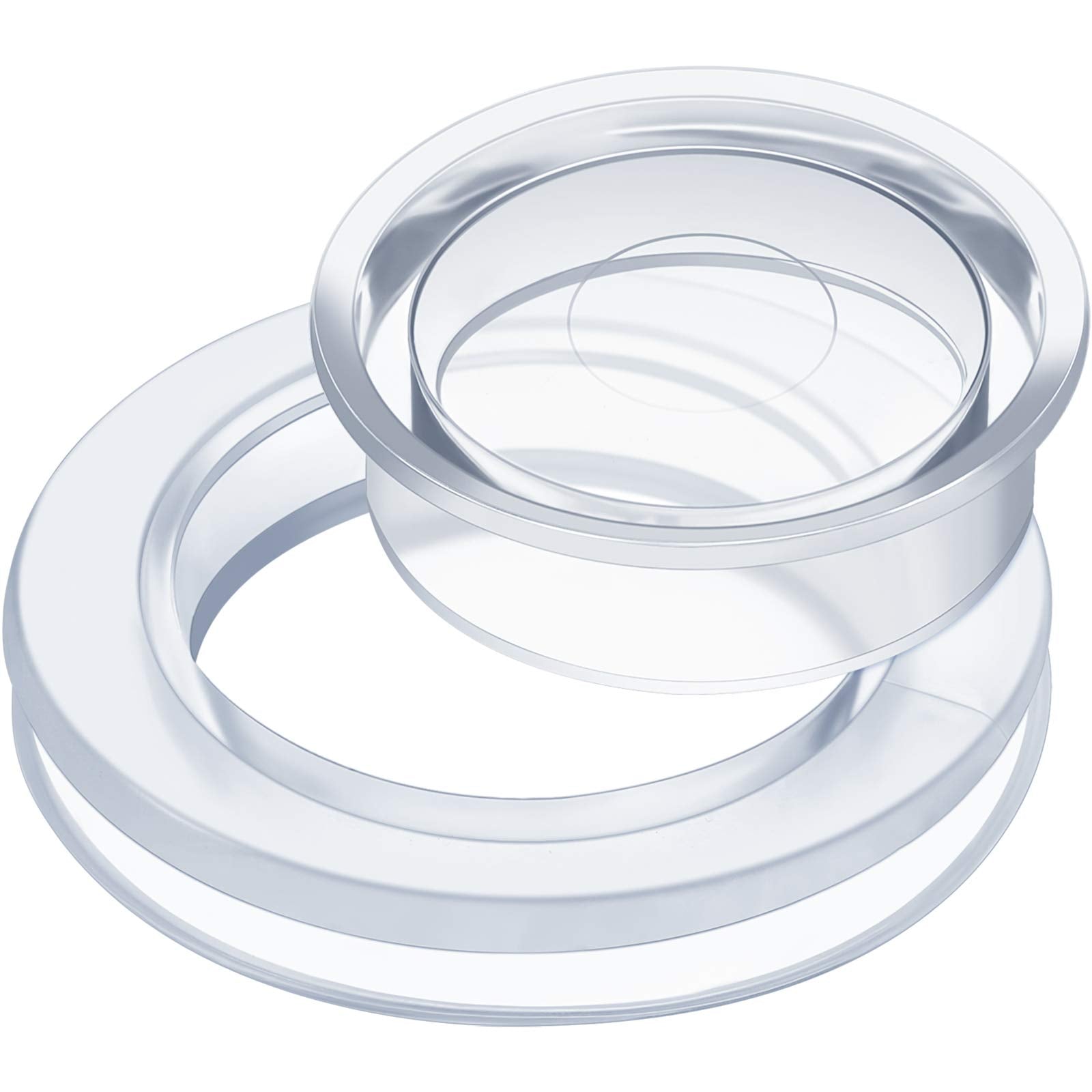 2 Inch Patio Table Umbrella Hole Ring With Cap Set Silicone Transparent Umbrella Thicker Hole Ring Plug And Cap Set For Outdoor