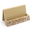 Bestbling Bling Rhinestone Crystal Business Card Holder For Desk Business Card Display Stand Desktop Business Card Holders (Gold