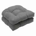 Pillow Perfect Rave Solid Indoor/Outdoor Wicker Patio Seat Cushion Reversible, Weather And Fade Resistant, Round Corner - 19' X
