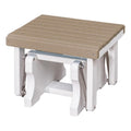 A Furniture Classics Gliding Ottoman, Weatherwood And White