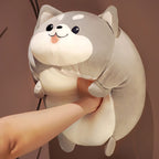 Auspicious Beginning 20' Husky Stuffed Animal Throw Pillow, Huskies Chubby Anime Pillow, Kawaii Plush Stuff Animal, Big Plushie
