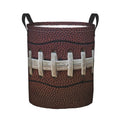 Dujiea American Football Themed Laundry Basket Round with Handle, Collapsible Foldable Canvas Storage Bin Dirty Clothes Bag for 