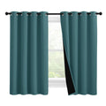 Nicetown 100% Blackout Curtains With Black Liners, Thermal Insulated 2-Layer Lined Drapes, Room Warming Small Window Draperies F