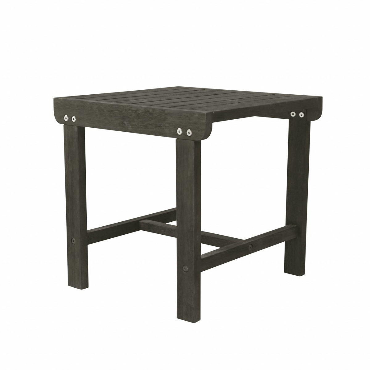 HomeRoots Vista Grey Acacia Dark Grey Outdoor Wooden Side Table