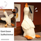 Srutirbo Giant White Goose Plush - 51 Soft Furry Swan Stuffed Animal Pillow, Huge Hugging Gift for All Ages