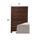 Acme Oberreit Wood 5-Drawers Bedroom Chest in Walnut