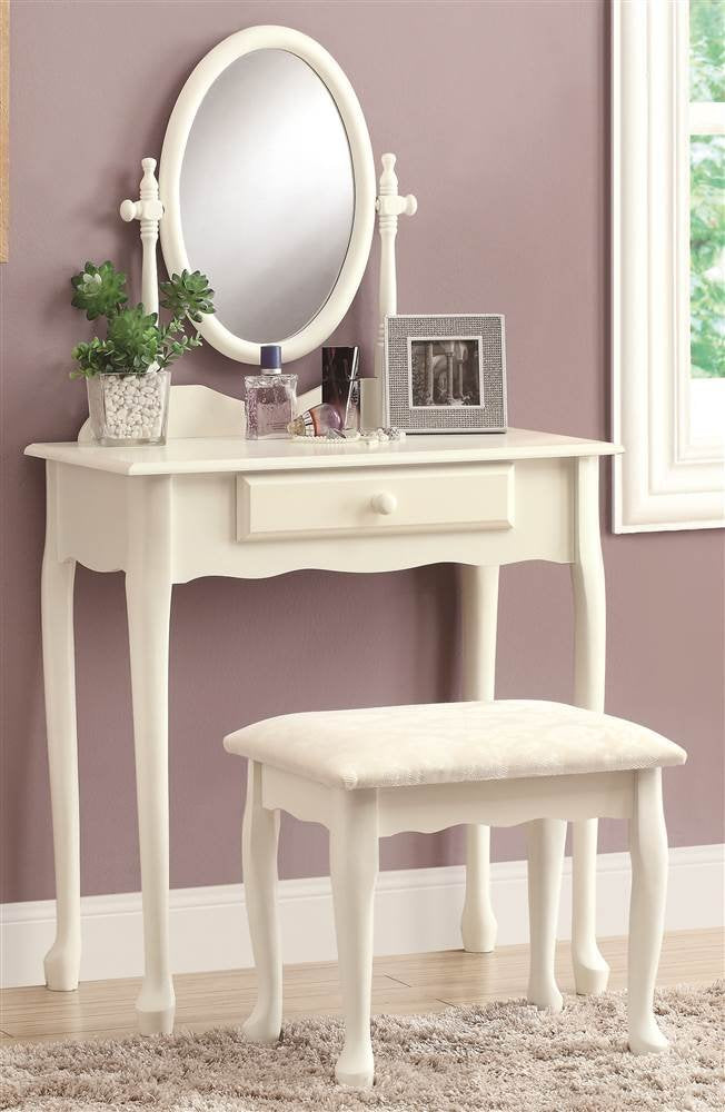 Monarch Specialties I 2 Piece Vanity Set, Antique White