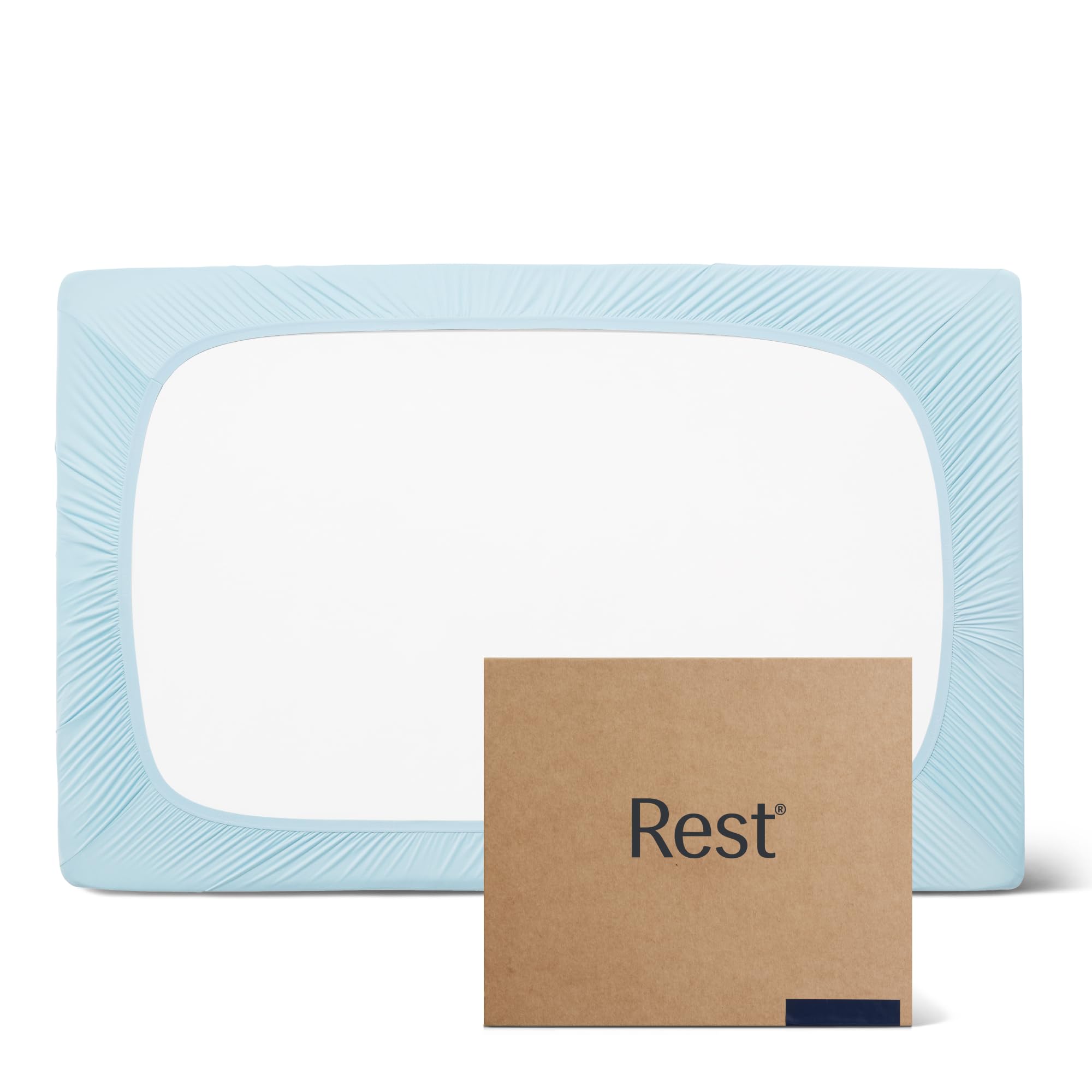 Rest® Evercool®+ Fitted Sheet, Twin Xl Size, Light Blue, 13' Deep (Up To 15’’), Breathable Bedding For Hot Sleeper And Night Sweats, Bed Sheet With Ionic+ Self-Cleaning Silver Yarn For Sensitive Skin