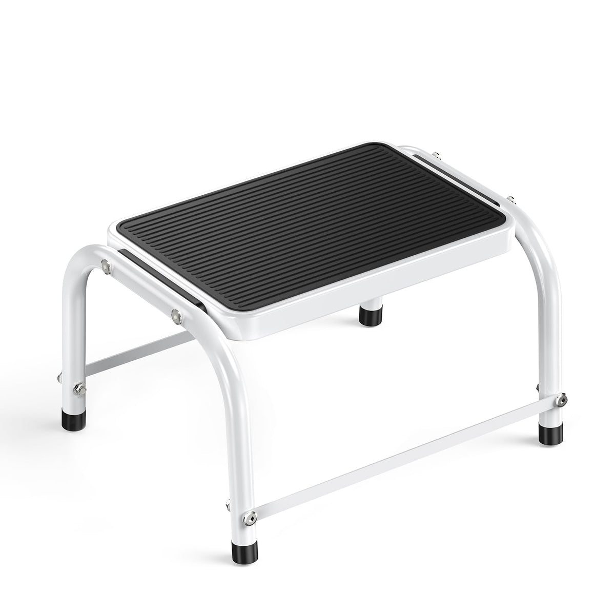 One Step Stool For Adults, Heavy Duty Stepping Stool With Non-Slip Step Platform Metal Stool In Kitchen, Bedroom,Bathroom,330 Lb