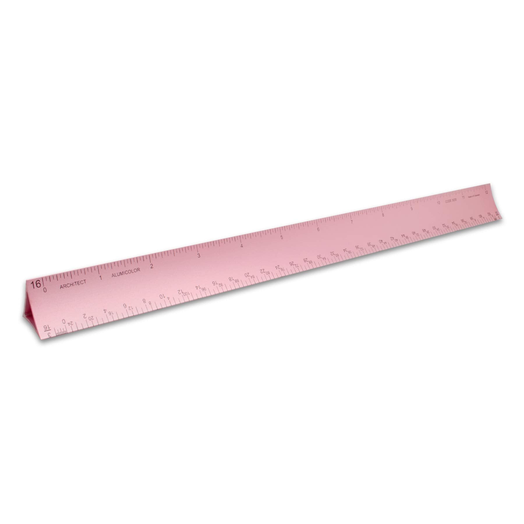 Alumicolor Aluminum Architect Hollow Scale For School, Office, Art And Drafting, 12In, Pink