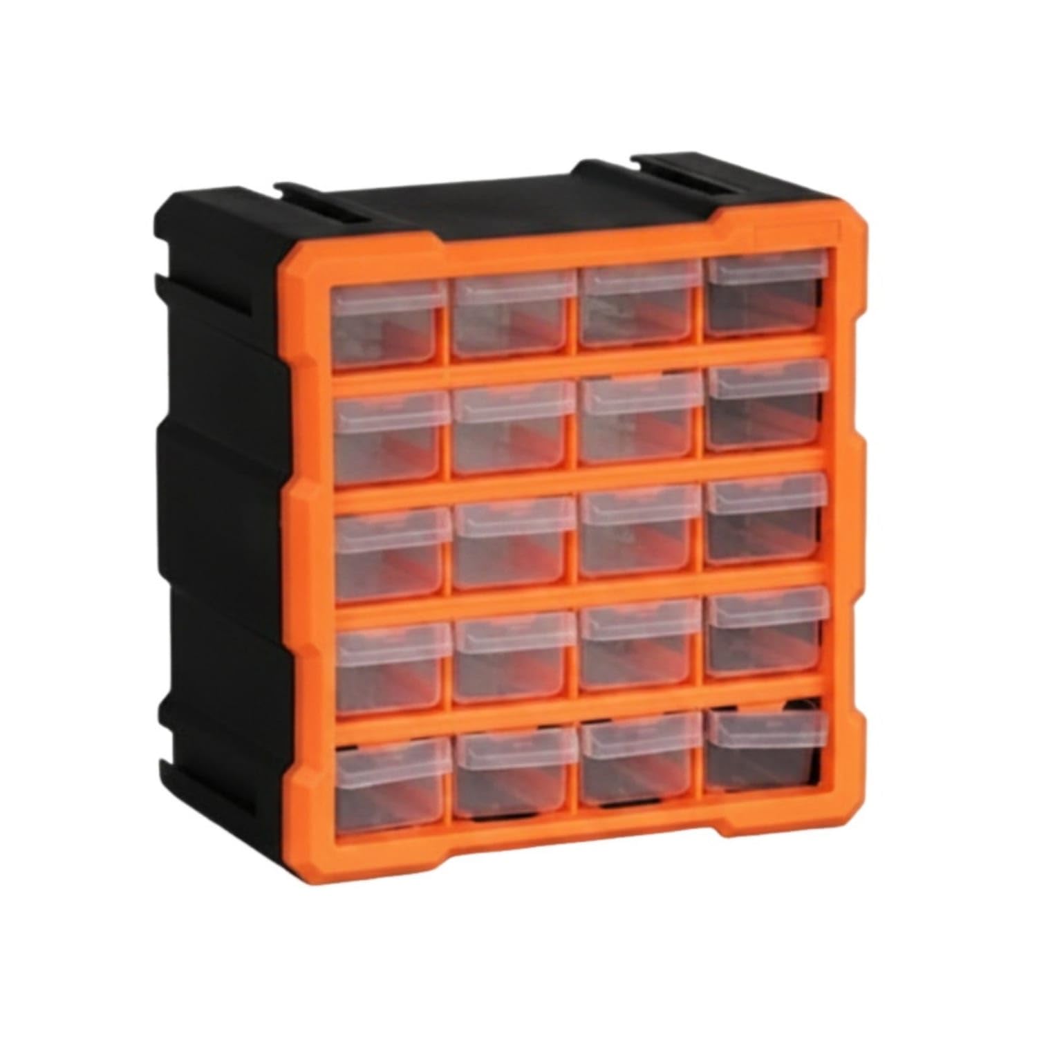 Ujeavette Transparent Drawers Drawer Storage Cabinet Removable Divider Small Parts Cabinet Compact, S Combo 20Dr