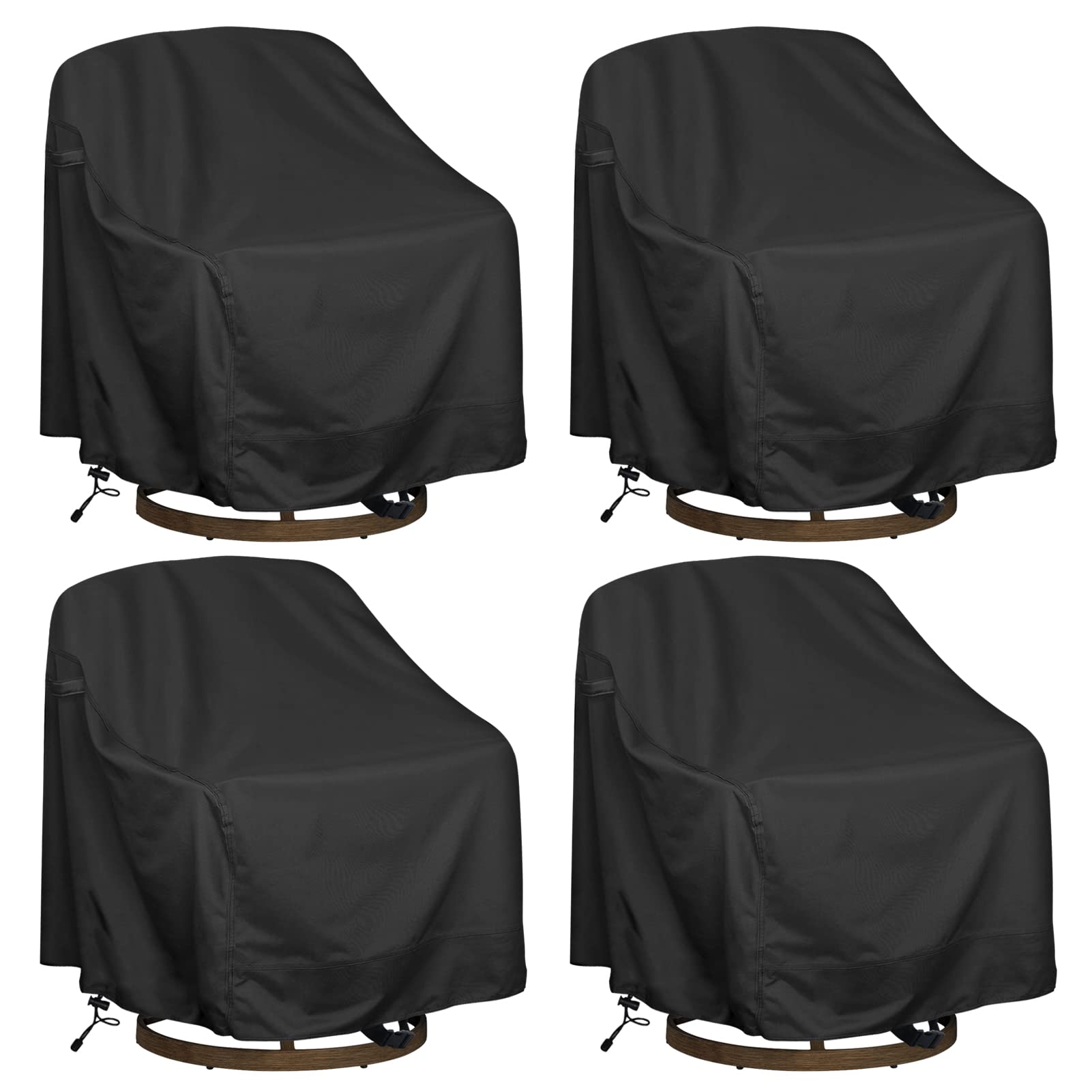 Outdoor Swivel Lounge Chair Cover 4 Pack,Waterproof Heavy Duty Outdoor Chair Covers, (30'W X 34'D X 38.5'H) Patio Furniture C