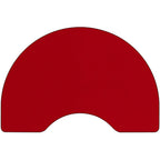Flash Furniture 48''W x 72''L Kidney Red Thermal Laminate Activity Table - Standard Height Adjustable Legs