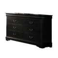Benjara Benzara Wooden Dresser With Drawers, Black